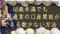 裏ノウハウ4追加アップデート「18歳未満でも仮想通貨の口座開設ができる数少ない方法」