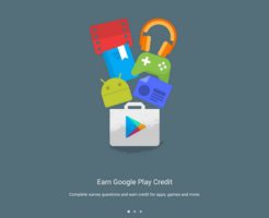 グーグルアンケートモニターに回答してGooglePlayのクレジットが稼げるAndroidスマホアプリ