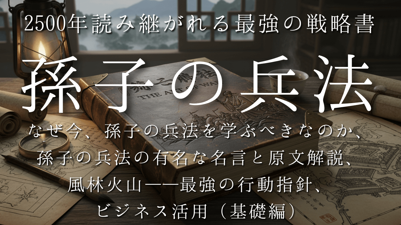 なぜ現代の勝者は「孫子」を選ぶのか？なぜ今、孫子の兵法を学ぶべきなのか、孫子の兵法の有名な名言と原文解説、風林火山—最強の行動指針、 ビジネス活用（基礎編）など2500年読み継がれる最強の戦略書・核心パート特別公開